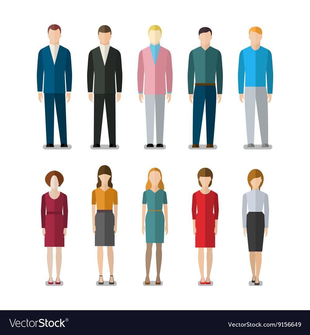 Icons of businessmen and businesswomen Royalty Free Vector