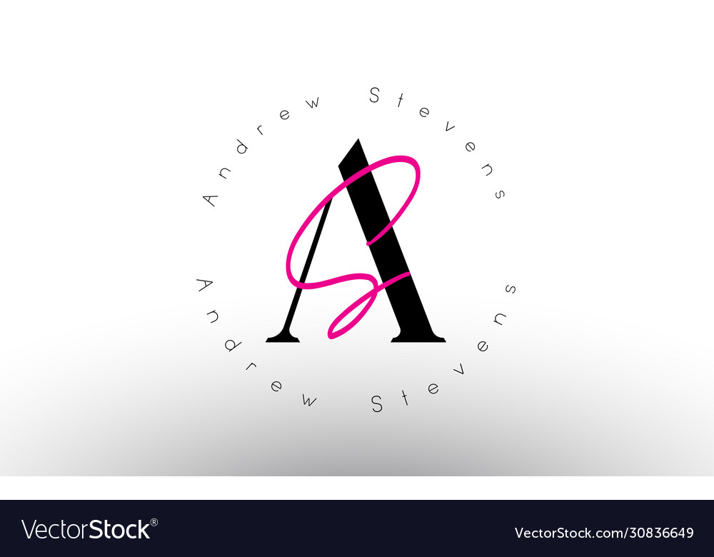 Buchstaben als Signatur minimalistisches Monogramm-Logo