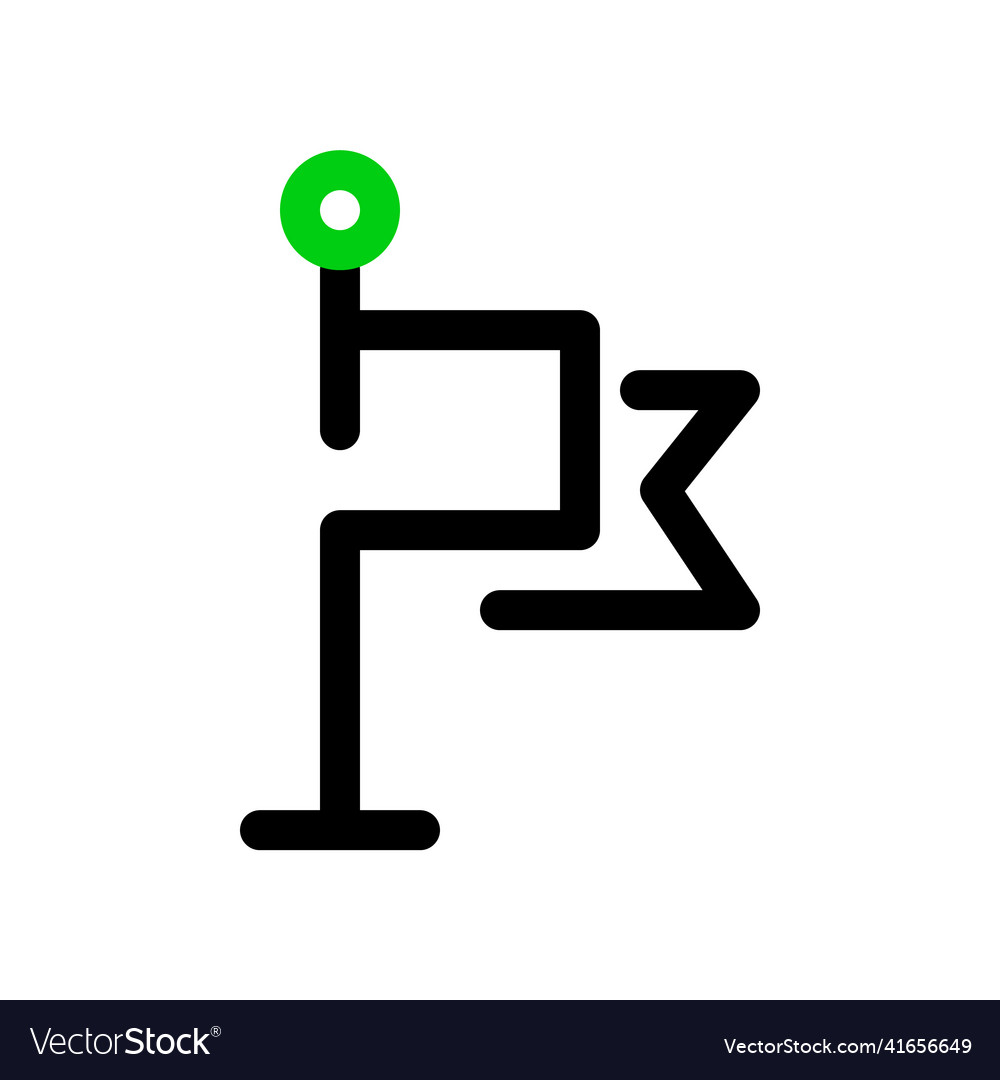 Location pointer with a flag pixel perfect vector image Location pointer with a flag pixel perfect