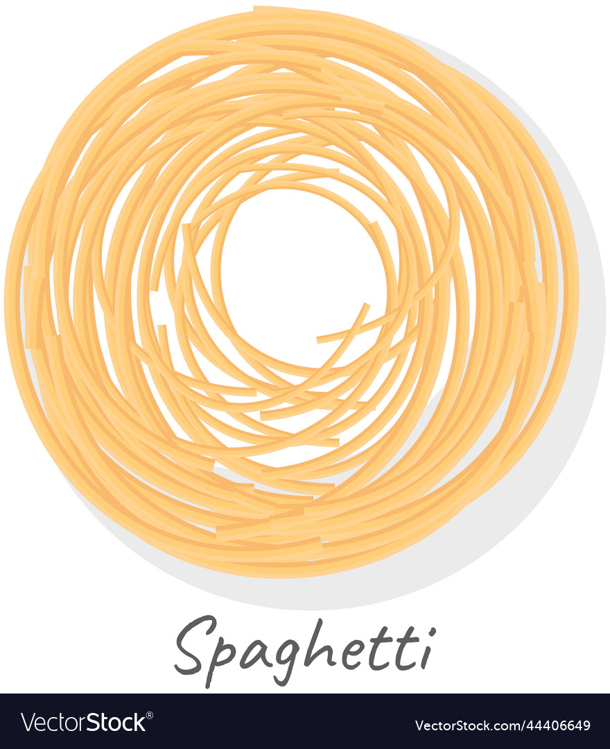 Long shape of pasta or macaroni italian national