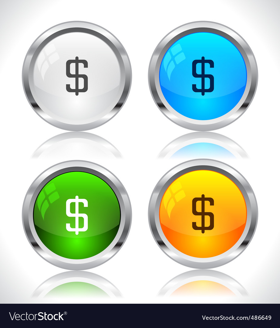 Metallic Web Buttons