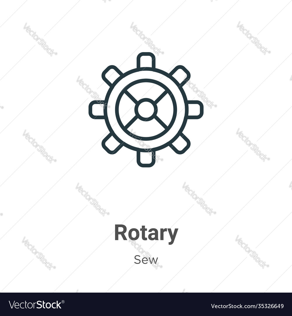 Rotary outline icon thin line black