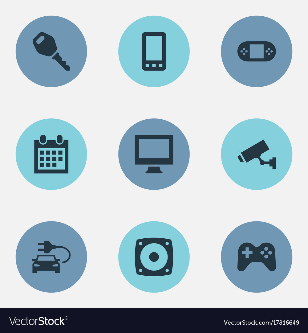 Set of simple device icons