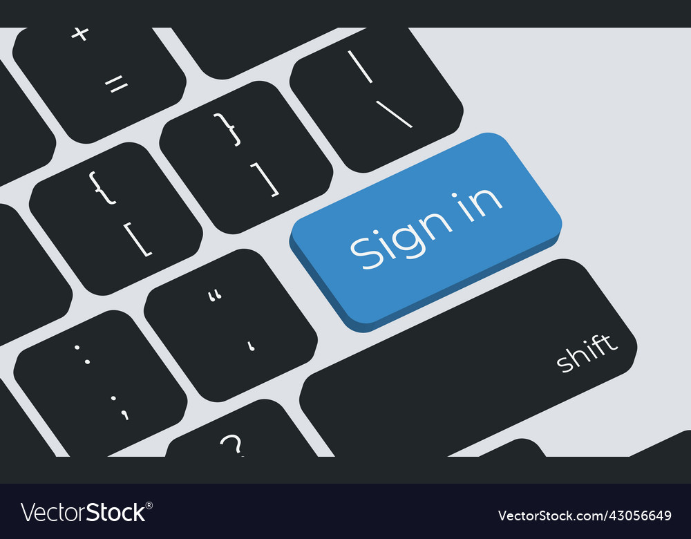 Sign in button on keyboard keys