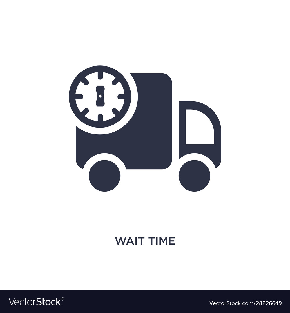 Wait time icon on white background simple element