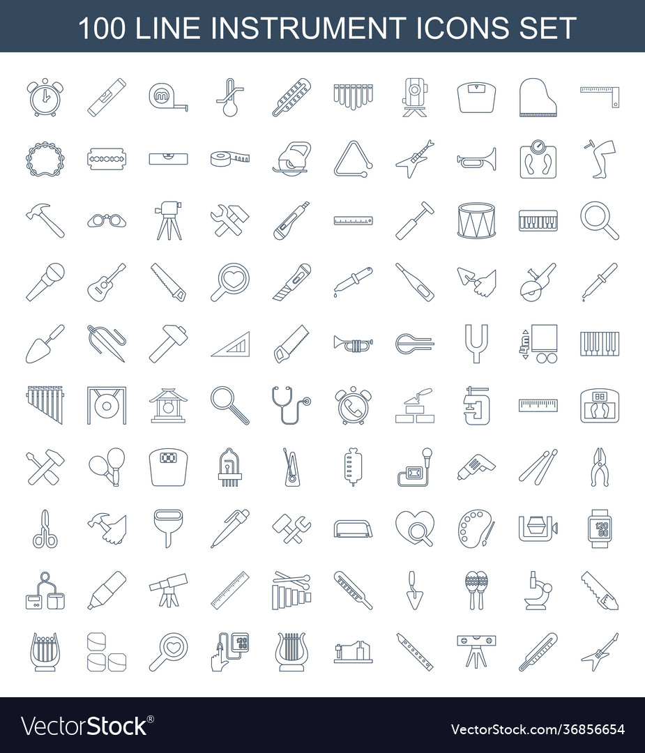 100 instrument icons