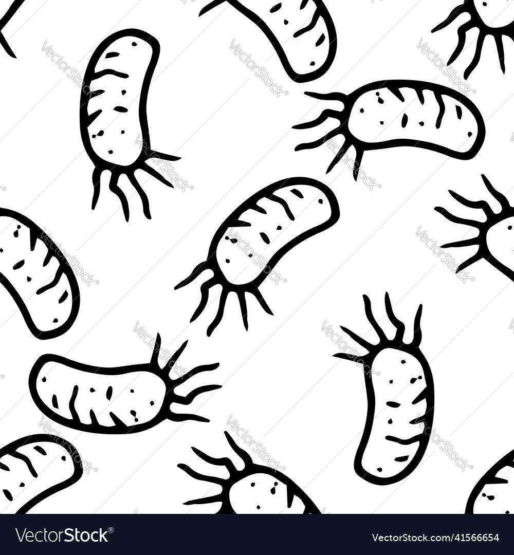 A pattern from microbe seamless of oval vector image A pattern from microbe seamless of oval