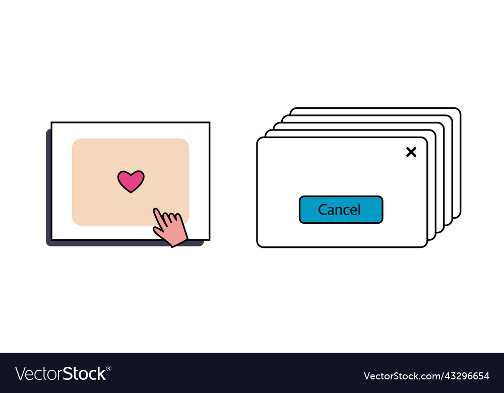 A set of user interface elements ui and ux themes vector image A set of user interface elements ui and ux themes