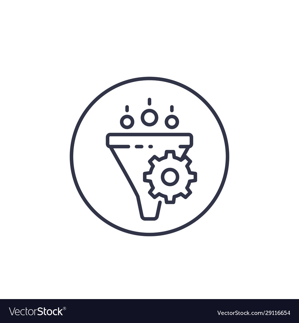 Conversion rate optimization line icon