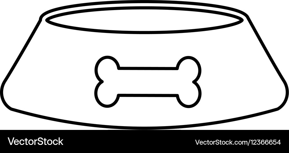 Dog dish isolated icon Royalty Free Vector Image