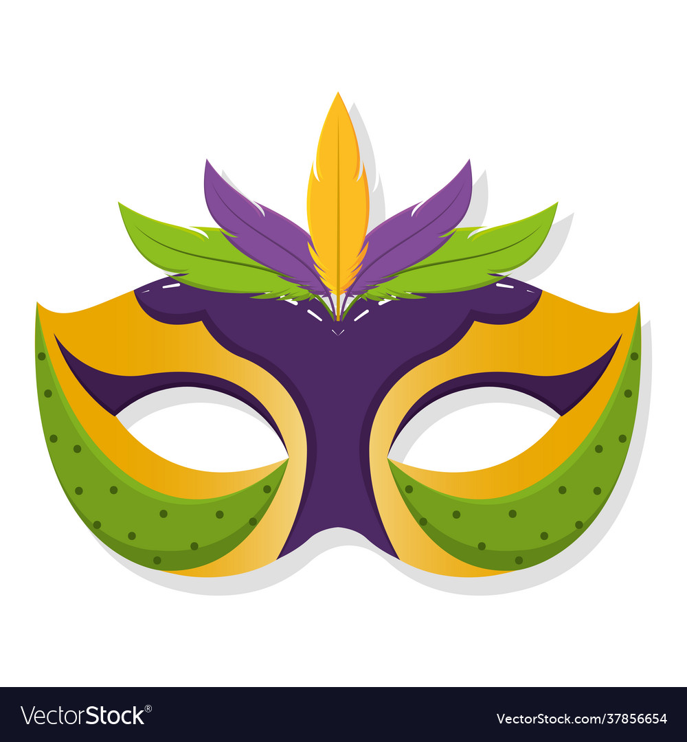 Isolated Colored Mardi Gras Mask Royalty Free Vector Image