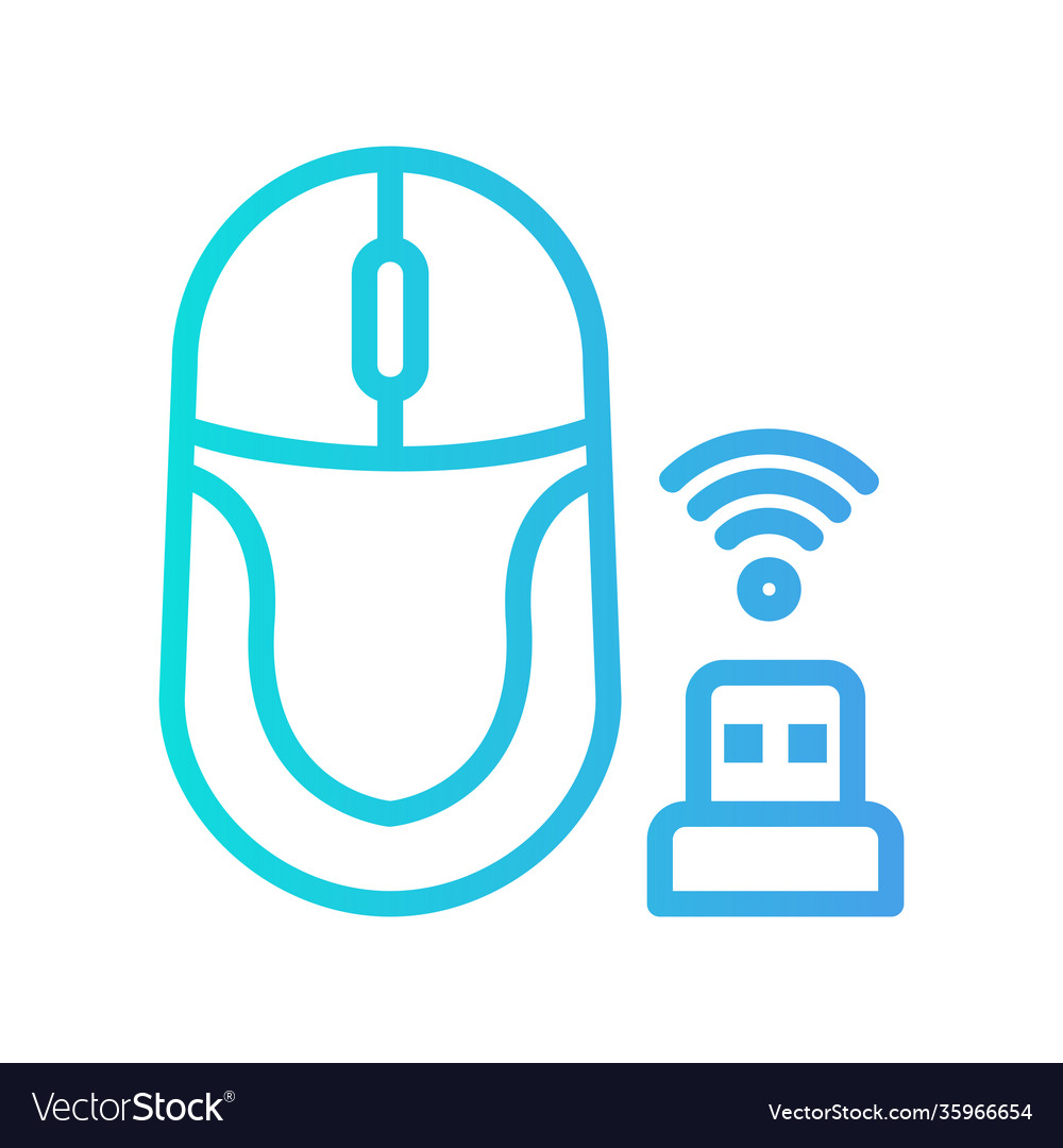 Mouse icon in gradient style about internet vector image Mouse icon in gradient style about internet