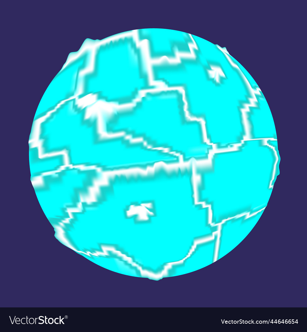 Planet in space covered with ice an object