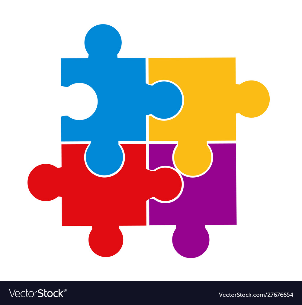 Puzzle pieces Royalty Free Vector Image - VectorStock