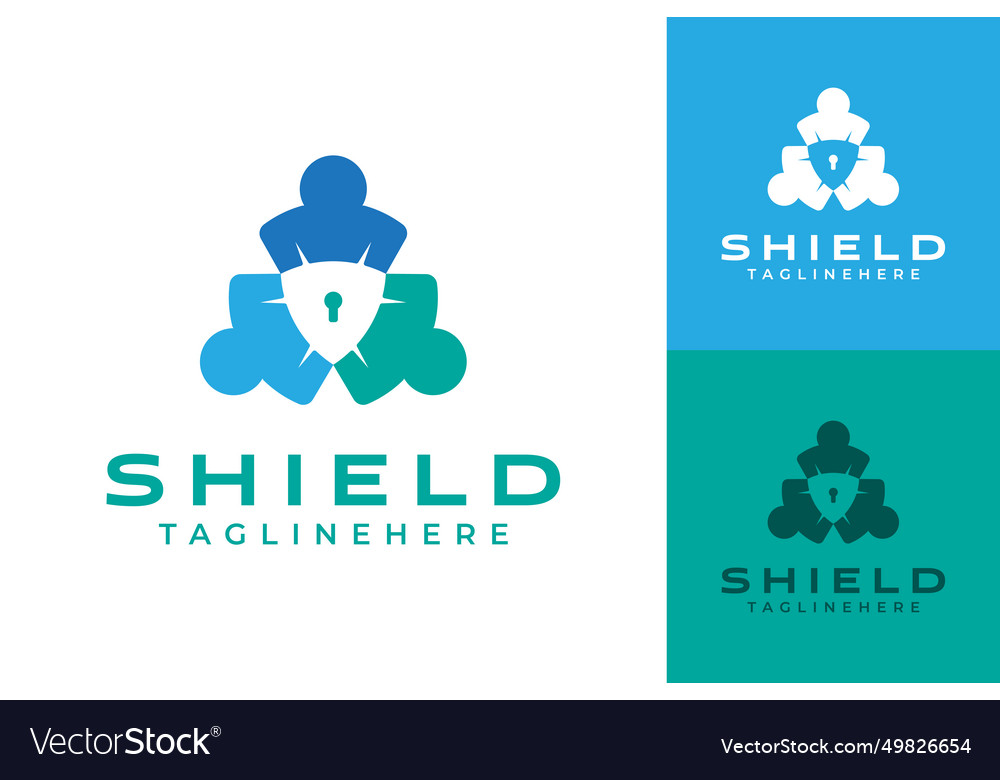 Safe protection shield logo Royalty Free Vector Image