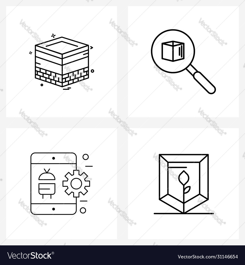 Ui set 4 basic line icons religion browser