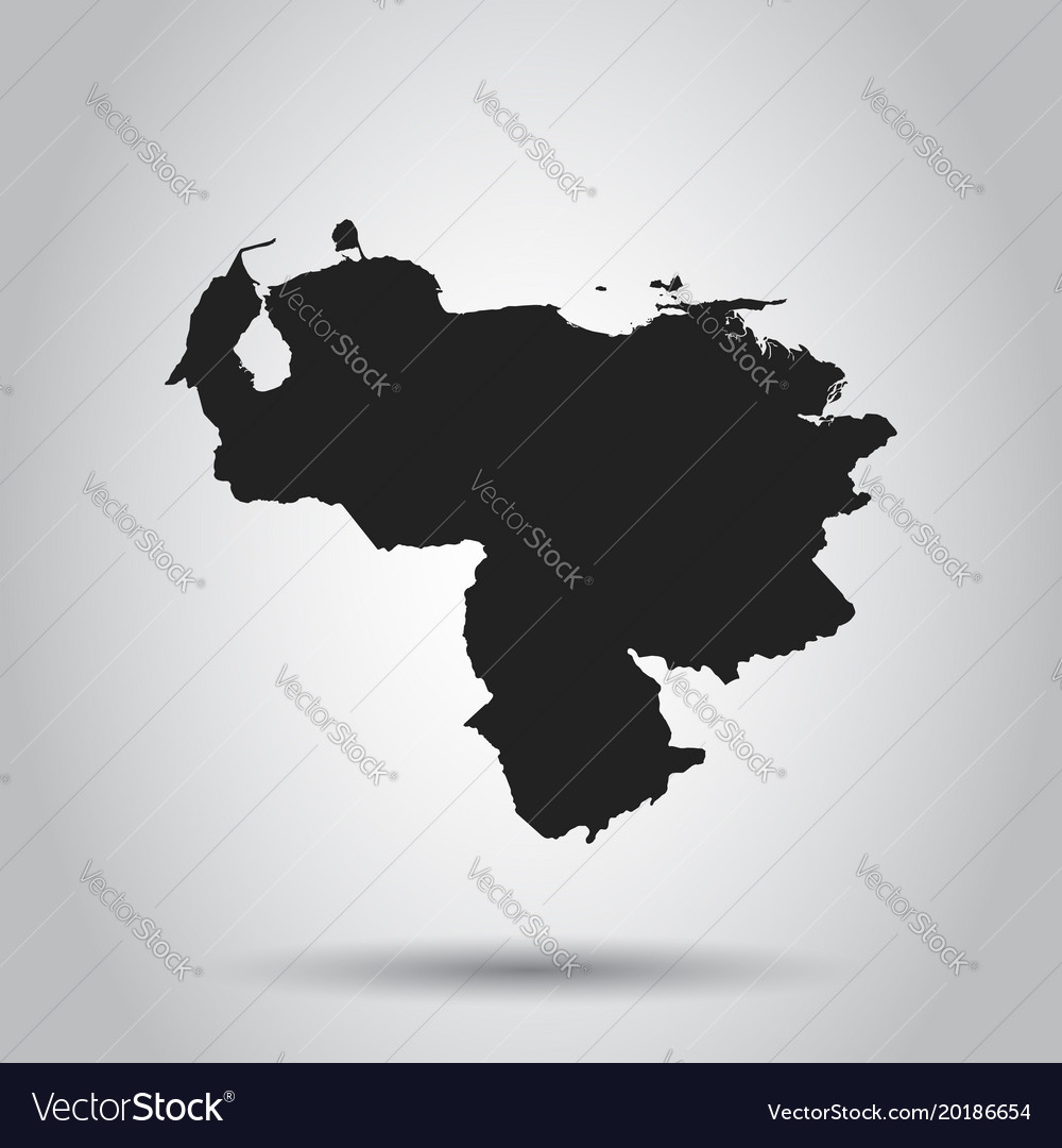 Venezuela map black icon on white background