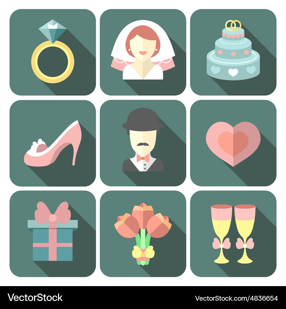 Wedding design elements Royalty Free Vector Image