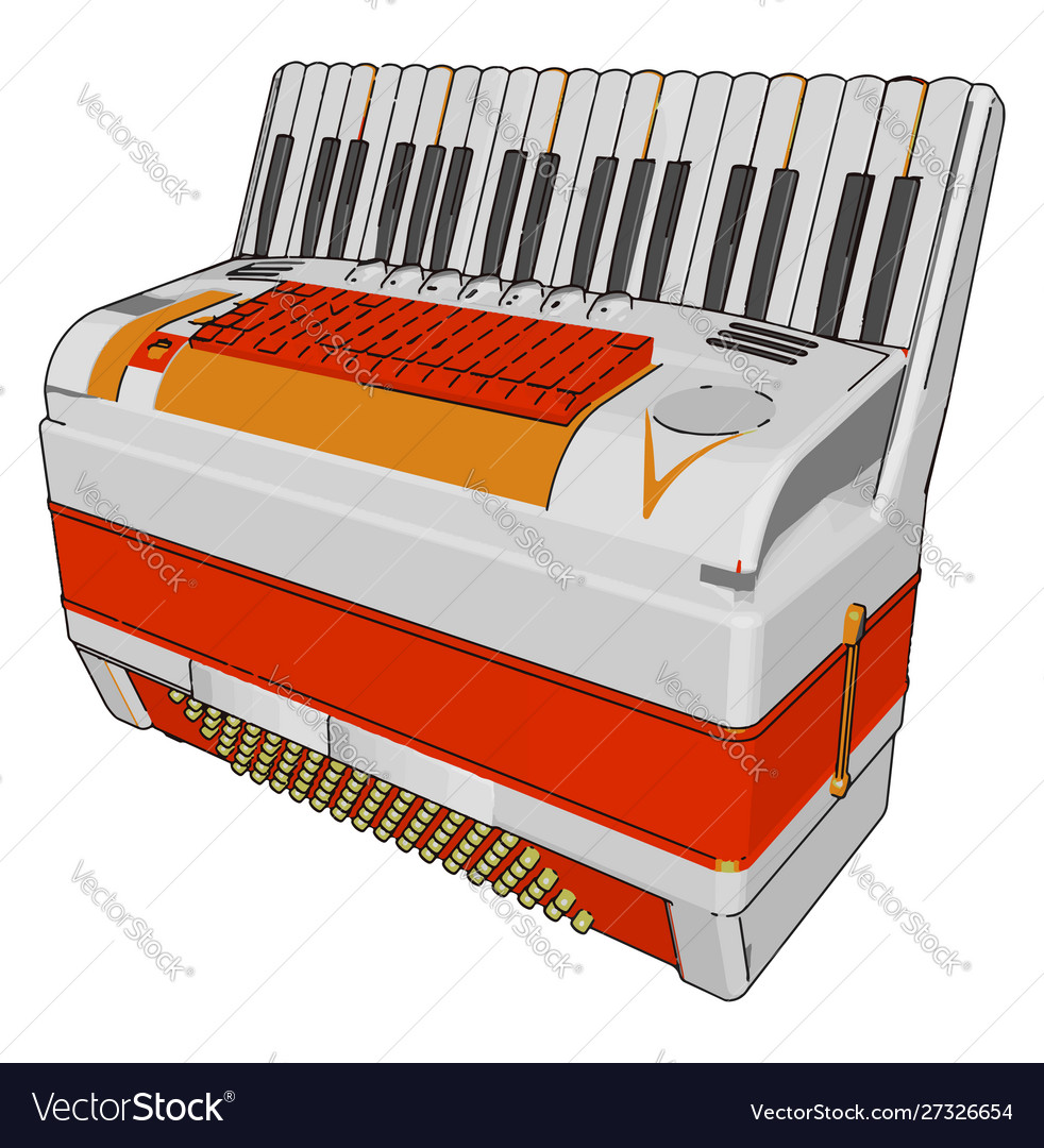 Weird synthesizers on white background