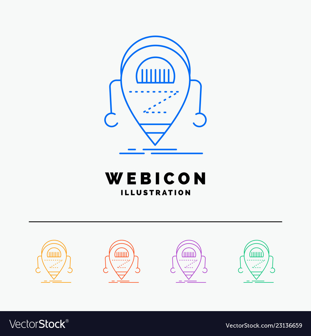 Android beta droid robot technology 5 color line