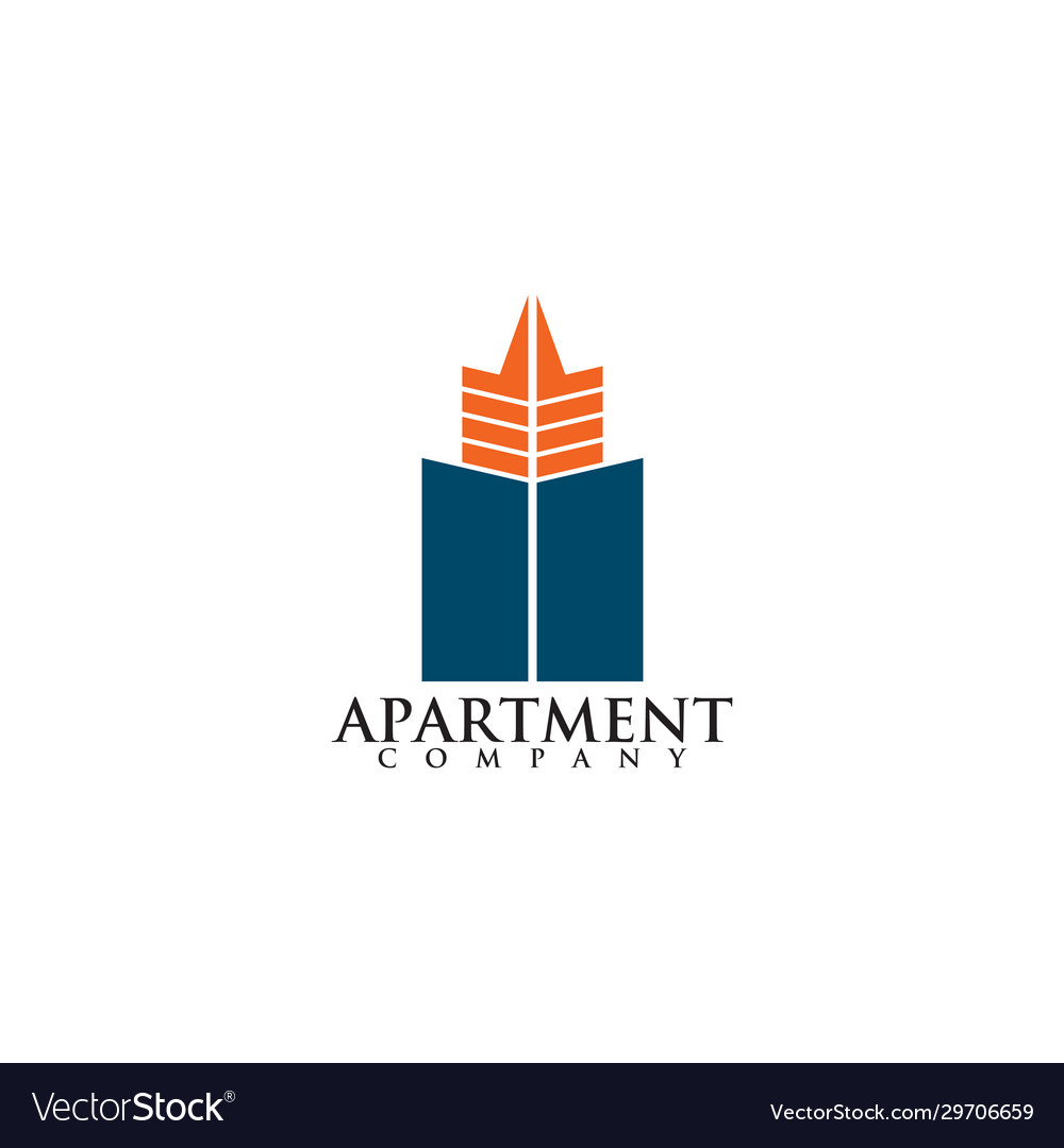 Apartment building logo design inspiration Vector Image