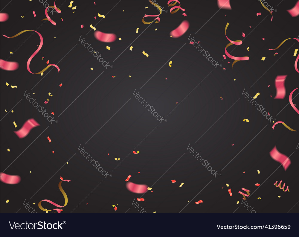 Celebration background template with confetti