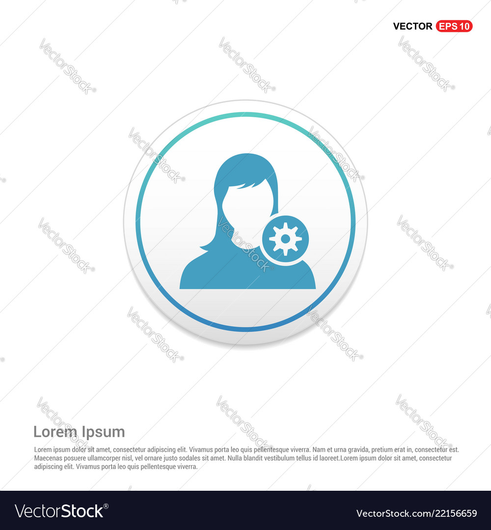 Configuration user icon hexa white background vector image Configuration user icon hexa white background