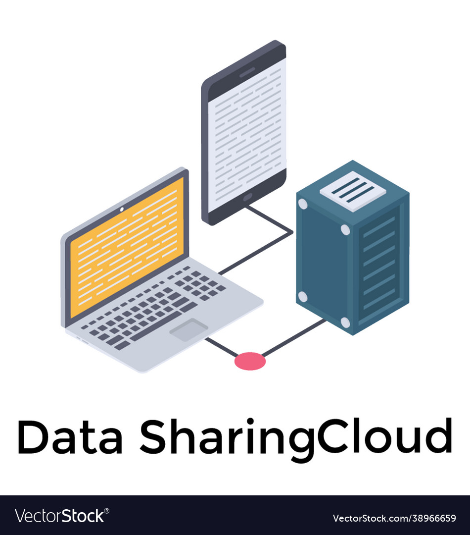 Data sharing Royalty Free Vector Image - VectorStock