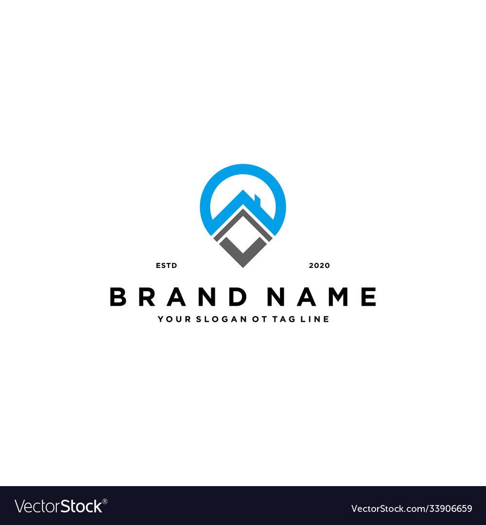 Home pin logo design