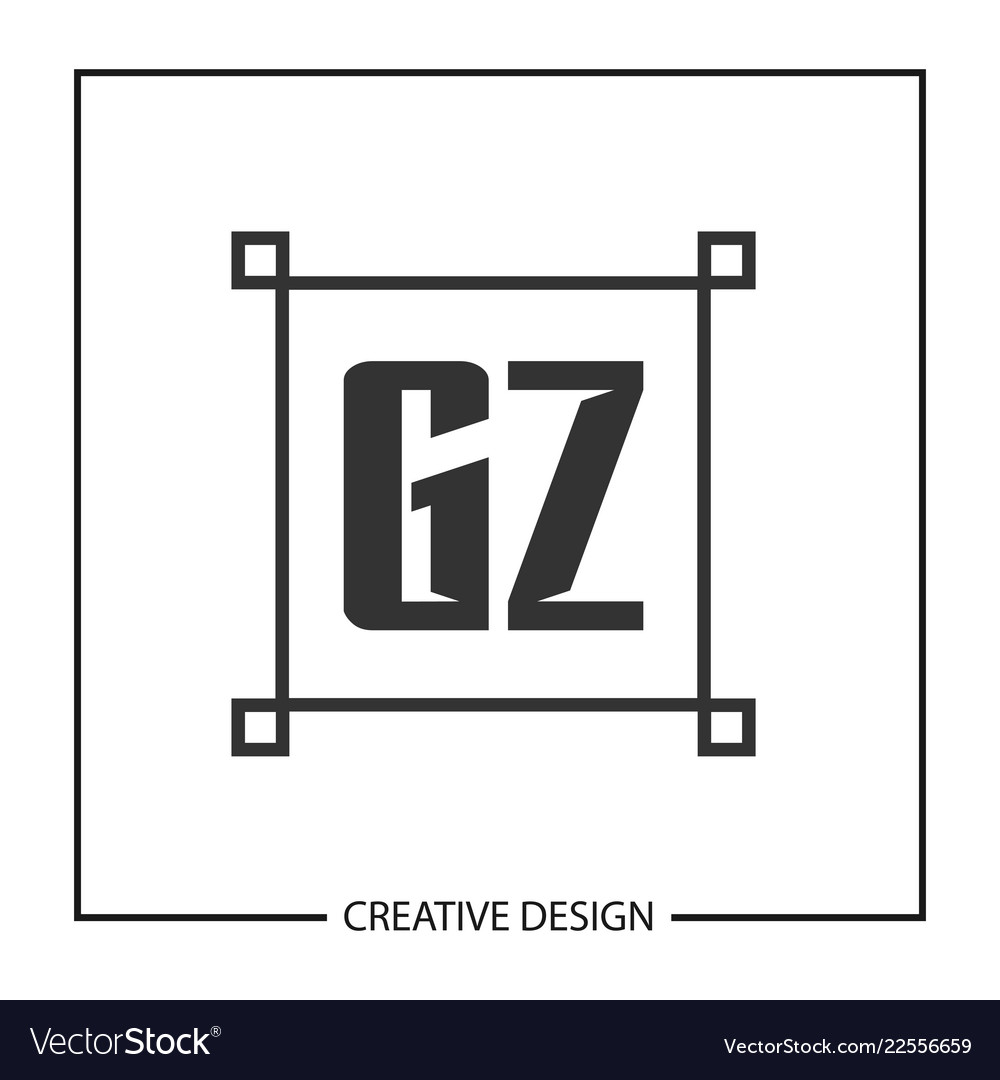 Initial letter gz logo template design