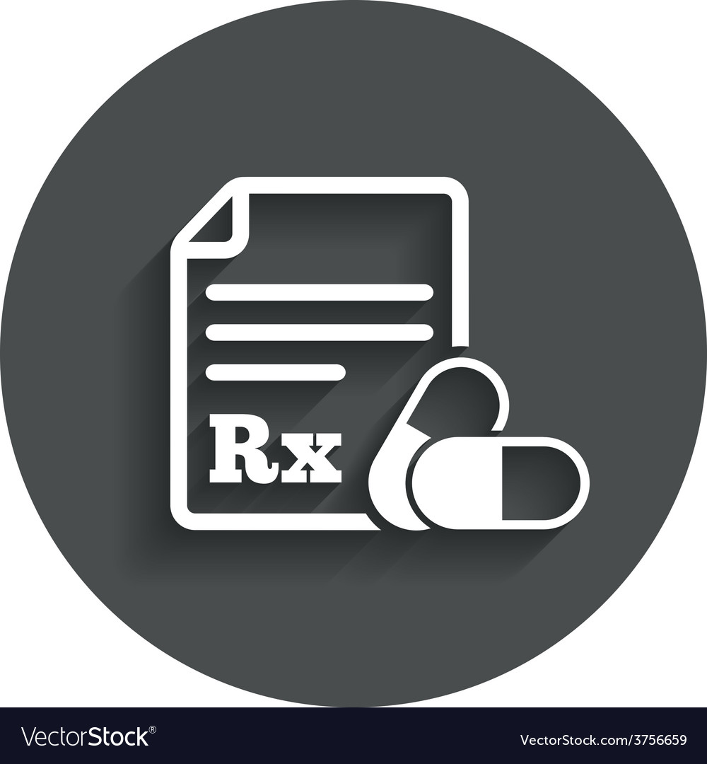 Medical Prescription Icon - Rx Symbol