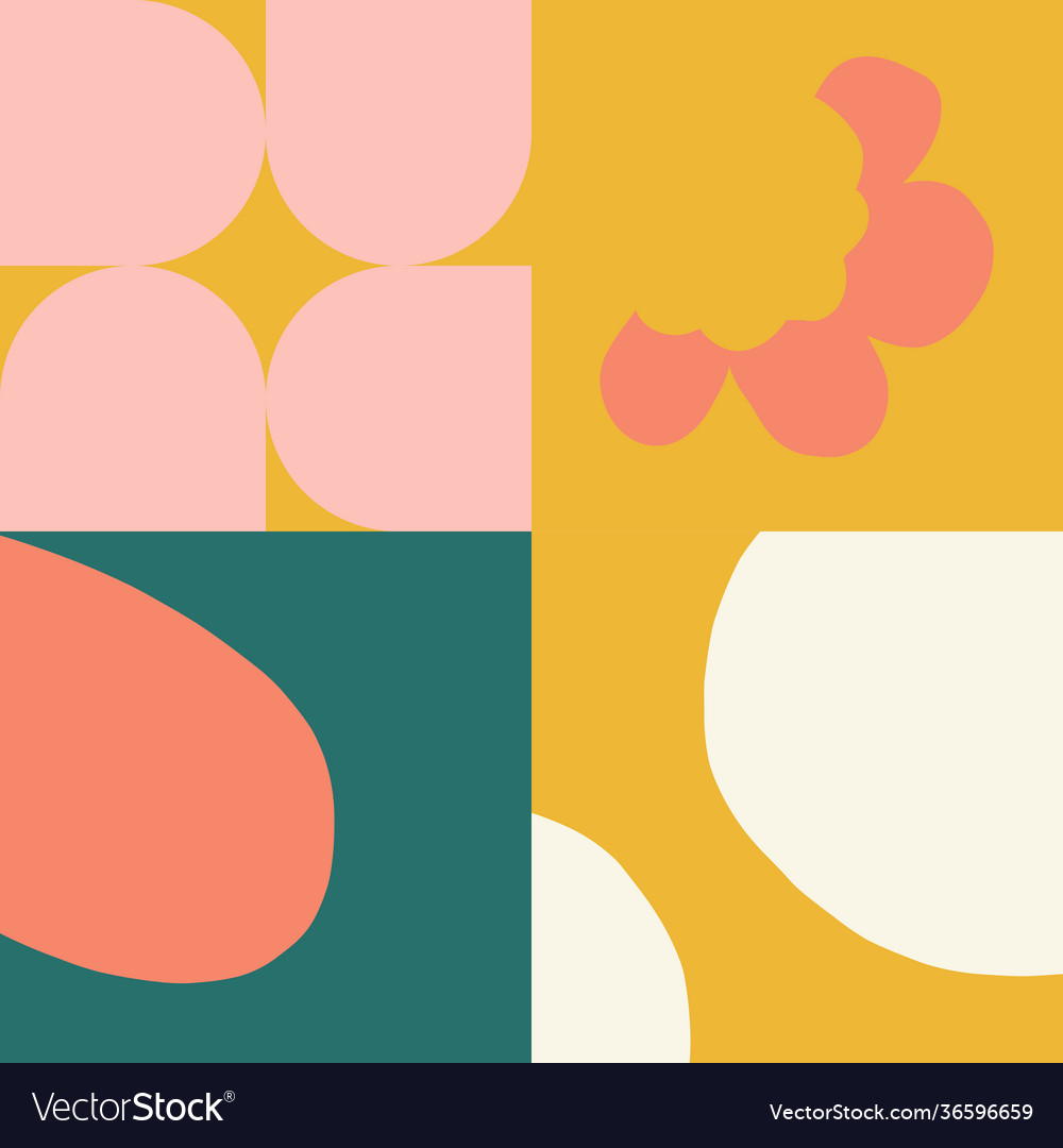 Naive art pattern design vector image Naive art pattern design