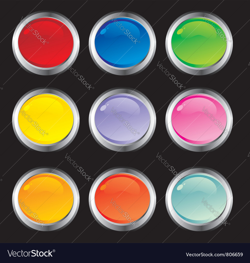 Set of glossy buttons