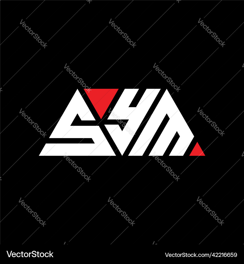 Sym triangle letter logo design Royalty Free Vector Image