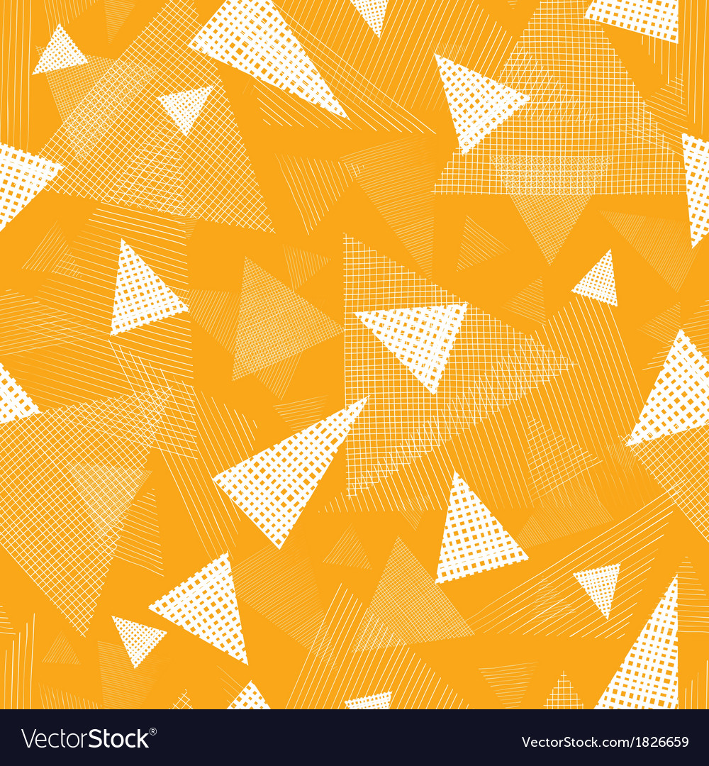Yellow textured triangles seamless pattern