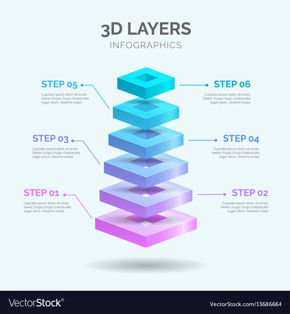 Download 3d layers infographics 01 Royalty Free Vector Image