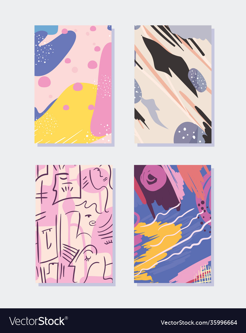 Abstract pattern backgrounds icon set