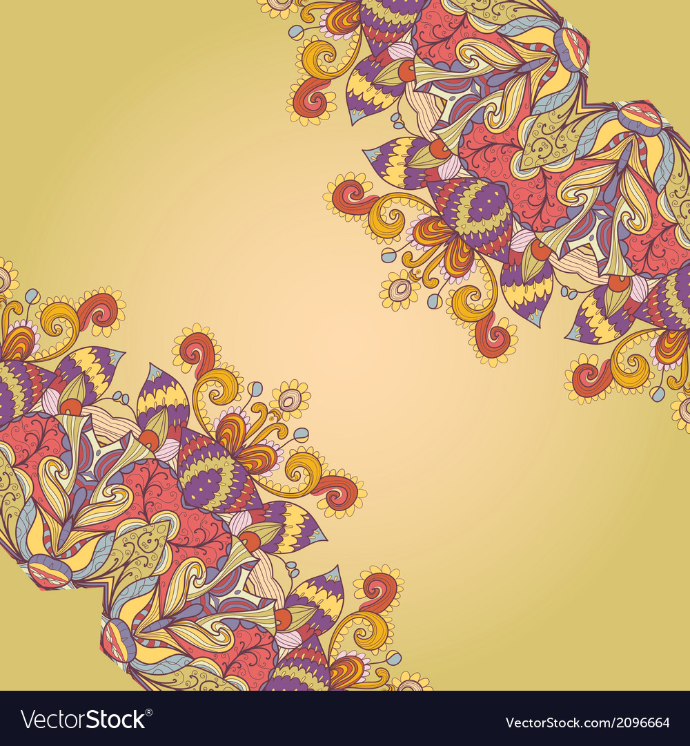 Border with abstract hand-drawn pattern Royalty Free Vector
