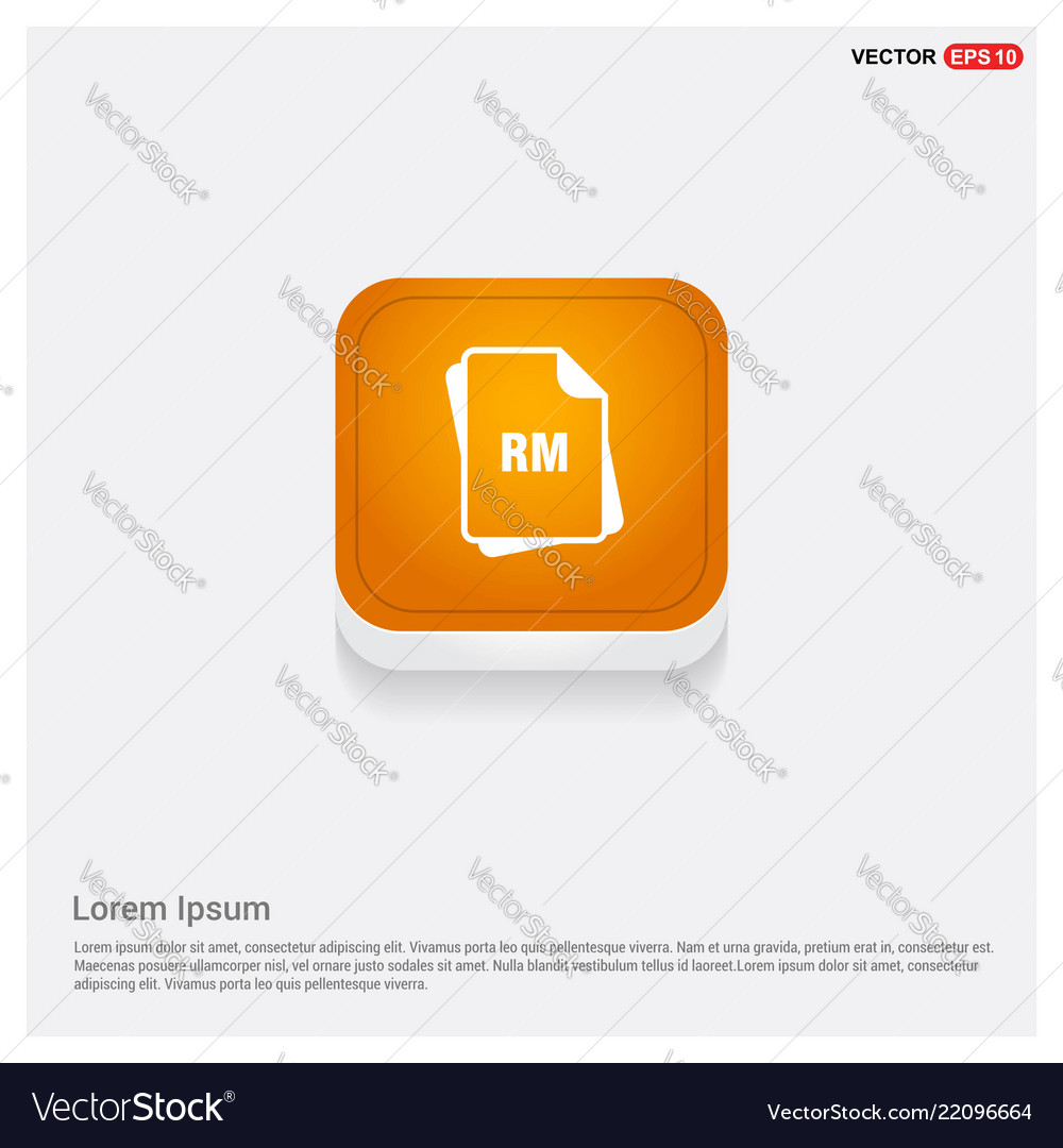 File type icons orange abstract web button