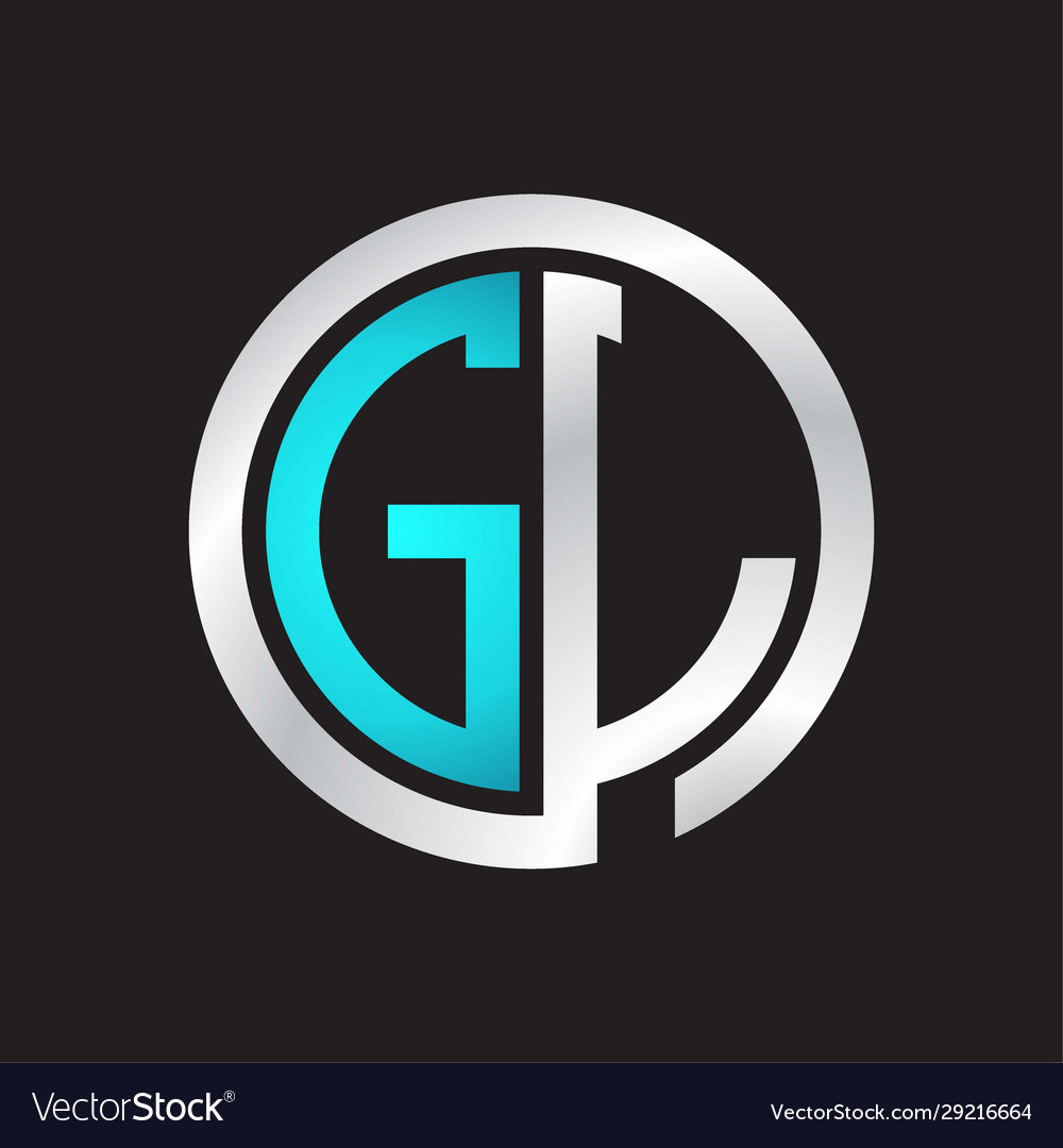 Gl initial logo linked circle monogram Vector Image Gl initial logo linked circle monogram