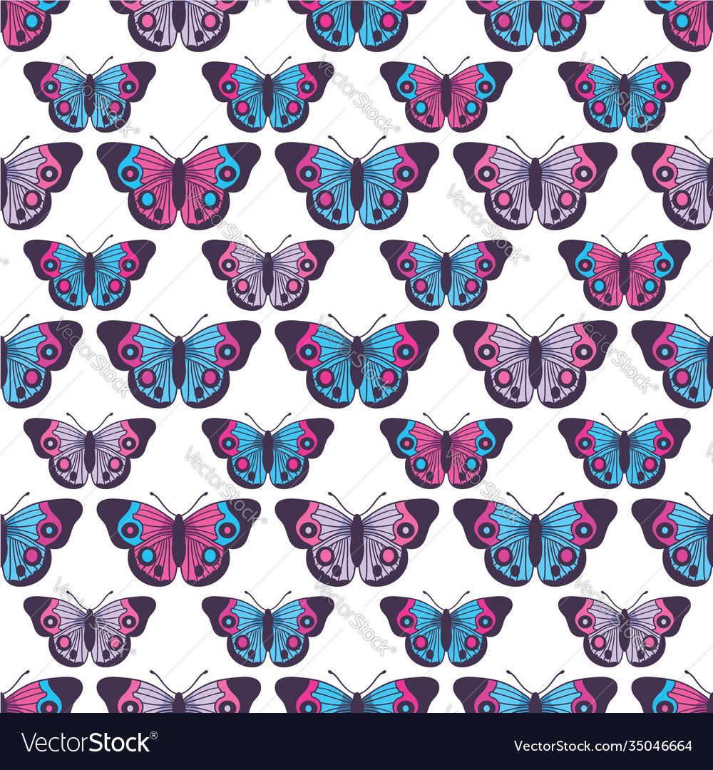 Seamless pattern with butterflies