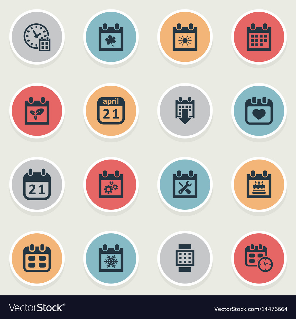 Set of simple time icons