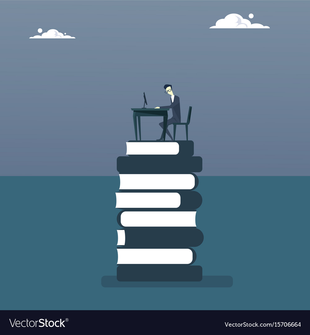 Student Studying with Books