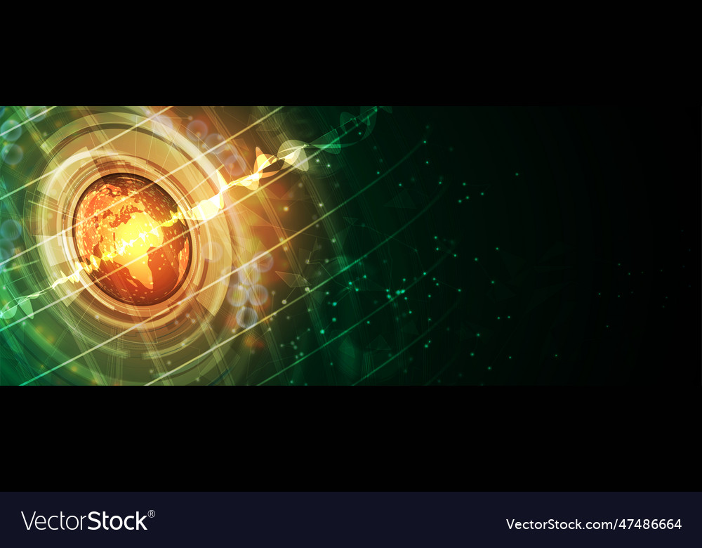 Technology data background idea of global