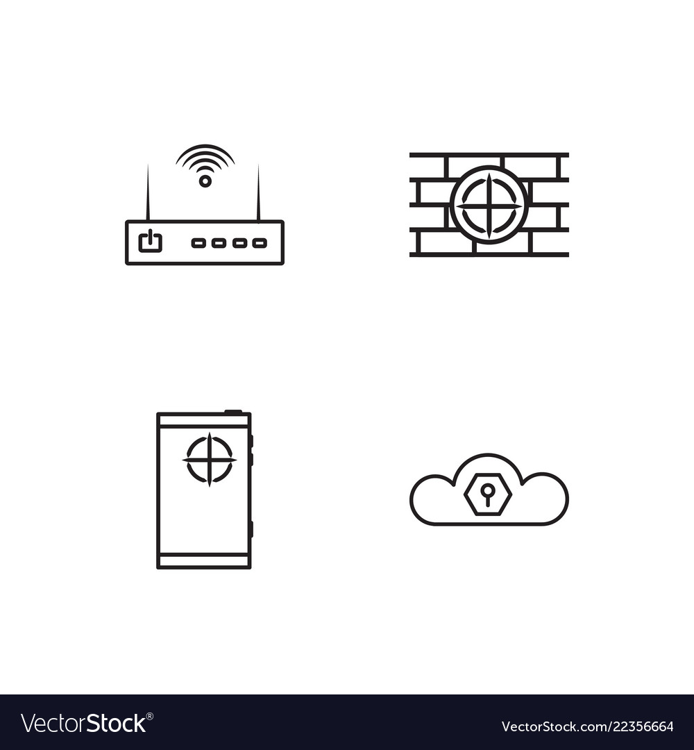 Web simple outlined icons set