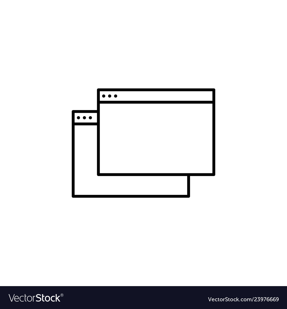 App window outline icon signs and symbols can