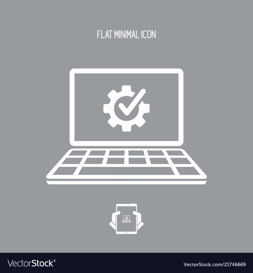 Checking computer performance icon Vector Image Checking computer performance icon