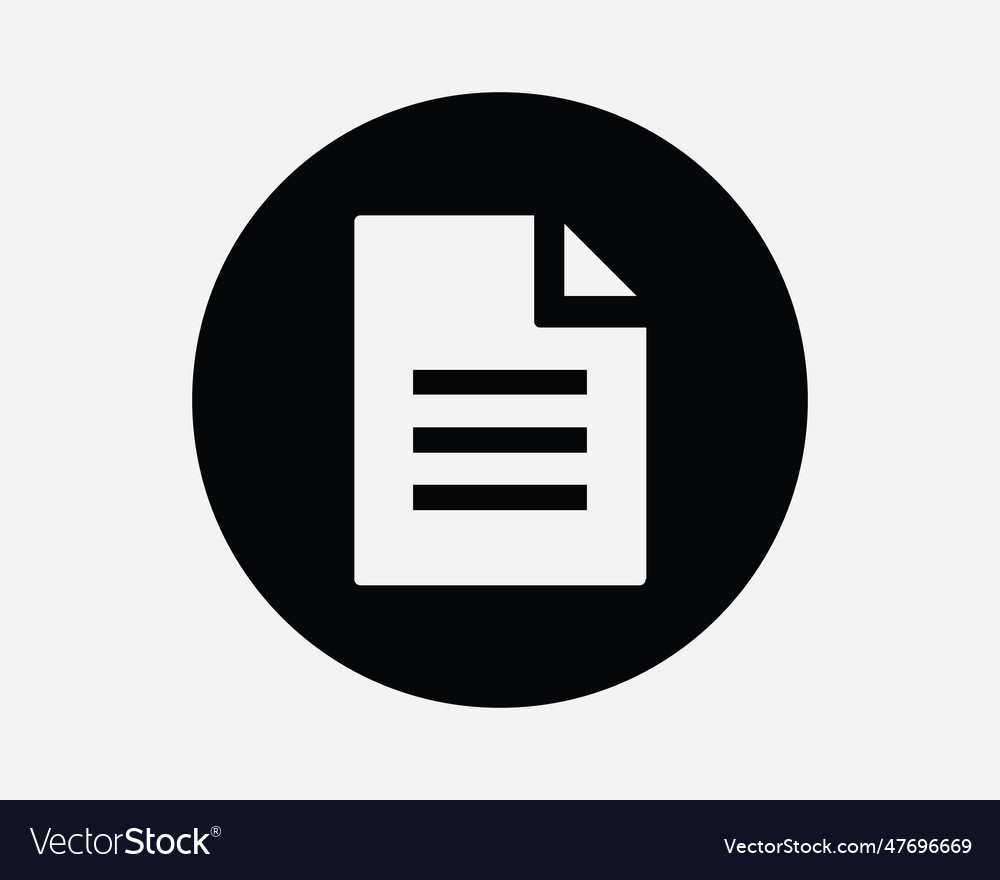 File document round icon sign symbol text page eps vector image File document round icon sign symbol text page eps