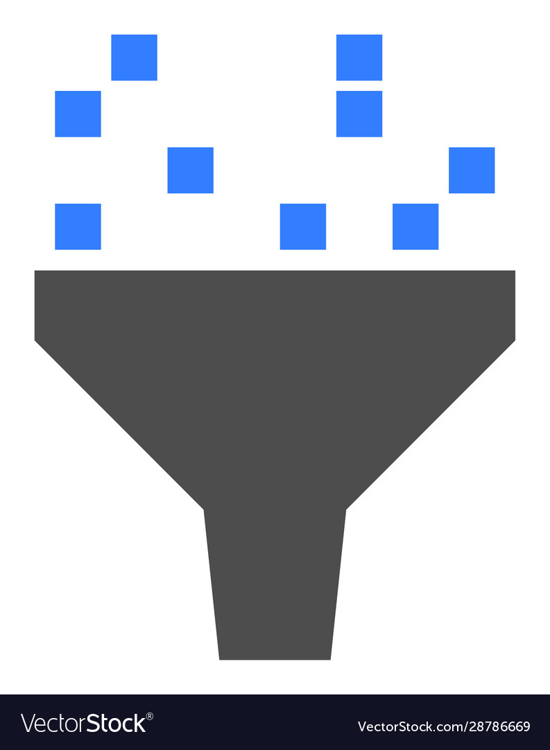 Flat data filter icon