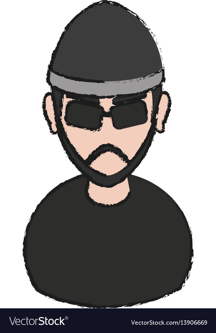 Hacker man icon